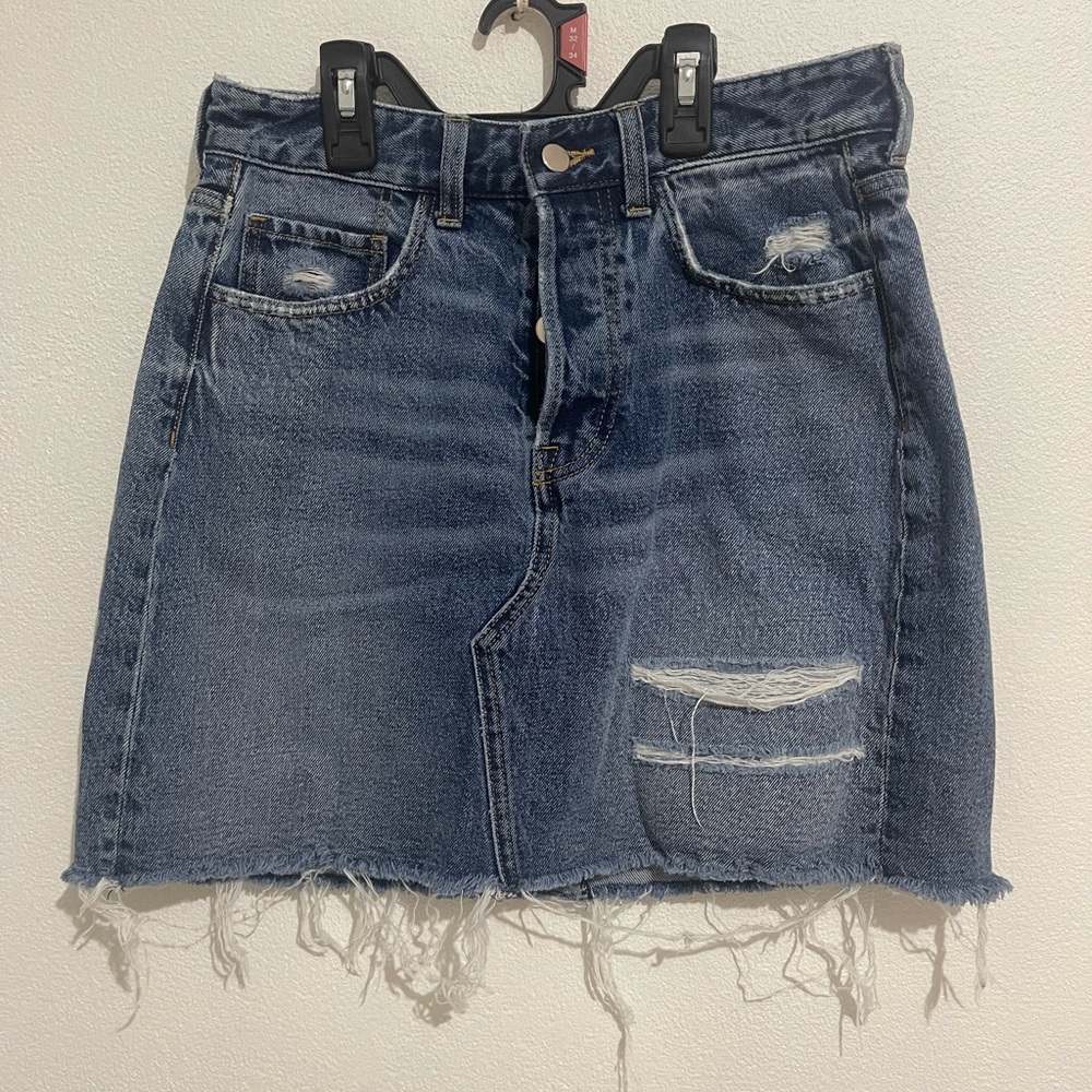 Old Navy Denim Distressed Skirt
